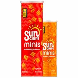 SunChips Minis, Garden Salsa Flavored Canister, Multigrain Chips, 3.75 oz Canister