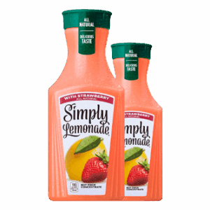 Simply Lemonade with Strawberry, 52 Fl Oz Bottle