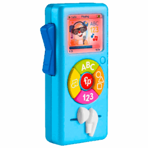 Baby Learning Toy Puppy's Music Player with Lights & Fine Motor Activities for Ages 6+ Months, Blue